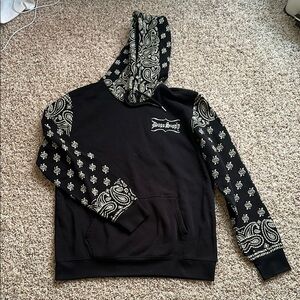 Snoop Dogg Black and White Paisley Hoodie